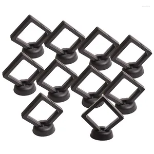 Caixa de exibição de moedas para bolsas de joias - conjunto de 20 suportes de moldura flutuante 3D com suportes para medalhões de moedas de desafio preto 2.