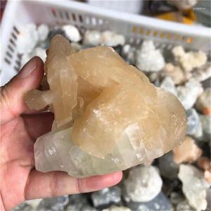 Dekorativa figurer Naturliga snidade apofyllit Geode Cluster Crystals Healing Stones for Decoration