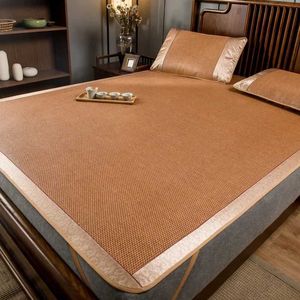 Outros suprimentos de cama Verão Rattan Mat Colchão Capa Casal Colcha na Roupa de Cama Conjunto de Ar Condicionado Pad Home Natural Beddings Cool