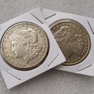 Morgan 1921 İki Face Coin ilginç sihirli paralar hediyeler ev aksesuarları gümüş paralar242w