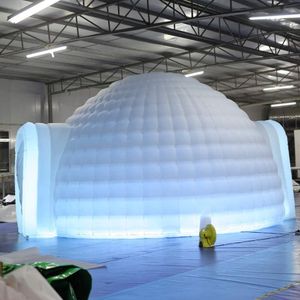 wholesale Tenda a cupola igloo gonfiabile da 10 mD con aeratore (bianco, due porte) Laboratorio di struttura per eventi, feste, matrimoni, mostre, congressi aziendali