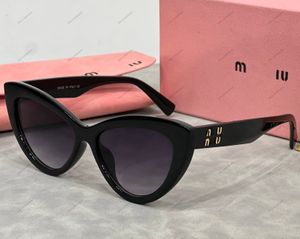 MM Solglasögon Fashion Glasses Oval Frame Designer Solglasögon för kvinnor Strålskydd UV400 Polariserade linser med original