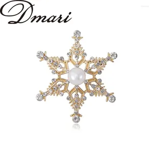 Spille Dmari Spilla da donna Design speciale Spille con fiocco di neve per regali di festival di Natale Accessori per feste Gioielli di lusso