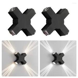 Lâmpada de parede 1pc 4w led 120 graus de alto brilho proteção uv luzes de feixe cruzado para iluminação de jardim ao ar livre decoração do corredor