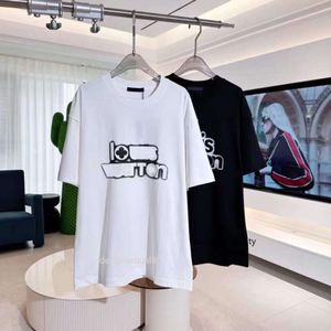 cotton Tshirt mens sweatshirt designer t shirt summer short sleeved shirt chest 1v letter print t shirts hip hop oversize round neck polo tee 5xl