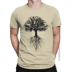 Herr t shirts fantastiskt träd av liv t-shirt män o nack bomull natur klassisk kort ärm tee skjorta sommarkläder