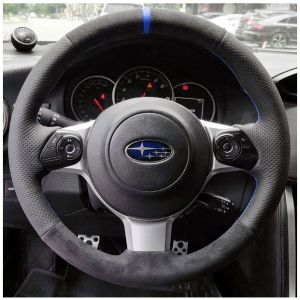 Capa de camurça trançada para volante de carro, acessórios automotivos para subaru brz 2016 2017 2018 2019