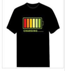 EL Flashing Men039s Voiceactivated LED Light T-Shirt Herren Party Konzert Persönlichkeit Modenschau T-Shirt Sound Shiny T-Shirt Si32253945727096