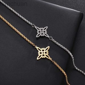 Bangle Stainless Steel Cutout Witch Celtic Knot Bracelet Witchcraft Supernatural Women Bracelet Witchcraft Protection Jewelry ldd240312