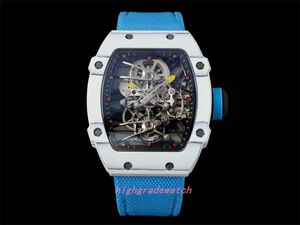 2024 Sport Tourbillon Watch RM27-02 do 52 godzin do przechowywania zasilania Browioven Pasek Tytanium Bu klamra Wodoodporna 50 m Sapphire Watches