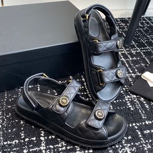 Sandali da donna in pelle di agnello Designer Scarpe da spiaggia per esterni da donna con plateau Bownot Ciabatte con tacco Classico Nero Bianco Rosa Grigio Ciabatte Infradito Scarpe classiche per il tempo libero