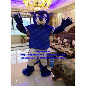 Mascot Costumes Leopard Blue Cougar Panther Pard Cheetah Panthera Pardus Mascot Costume Postacie Cut The Ribbon Powitań przybysze ZX1475