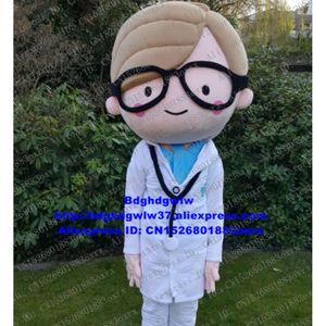 Mascot Costumes Doctor Mediciner Medical Man Dentist Mascot Costume Adult Cartoon Ceremonia Ceremonii Animacja ZX2342