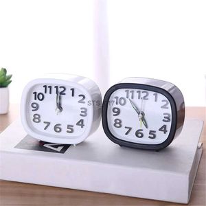 Other Clocks Accessories Square Round Small Alarm Clock Snooze Silent Sweeping Wake Up Table Clock Battery Powered Compact Portable Travel Alarm ClockL2403