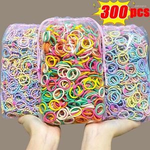 Acessórios de cabelo 300pcs colorido mini bandas meninas crianças elástica borracha rabo de cavalo titular nylon headbands headwear scrunchie