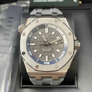 Брендовые тактические часы AP, серия Royal Oak Offshore, диаметр 42 мм, платиновая прецизионная сталь, автоматические механические мужские часы, роскошные часы 15720ST