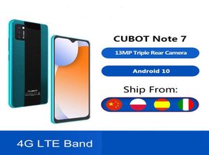 Cubot Note 7 Smartphone Triple Camera 13MP 4G LTE 55 بوصة شاشة 3100mAh Android 10 بطاقة SIM Dual SIM وجه المحمول الوجه Unlock7122906
