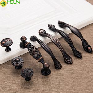 2pcs Antique Furniture Cabinets Handle and Knob American Style Knobs Drawer Puller Door Handles Cabinet Pull261b