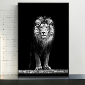 Grandi animali selvatici del leone Bestia feroce Poster Wall Art Canvas Painting Stampe decorative Po Pictures for Living Room Decor264A