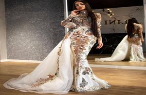 2021 Arabski Aso Ebi luksusowe koronkowe suknie wieczorowe z koralikami sukienki na bal