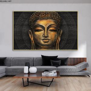 Buddha Poster Religione Dipinti su tela Immagini di arte della parete per soggiorno Decorazioni per la casa moderne Stampe vintage retrò decorative194K