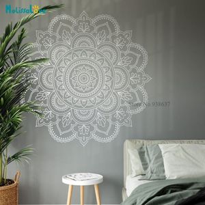 Mandala adesivo decalque geometria sagrada arte da parede casa sala de estar estúdio meditação decoração da parede yoga presente à prova dwaterproof água BA739-1 201201238B