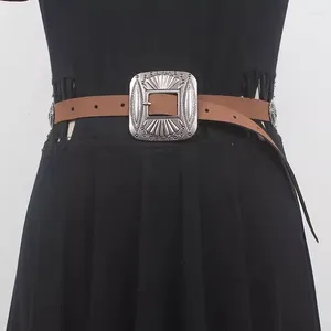 Belts Women's Runway Fashion Faux Suede Leather Vintage Cummerbunds Female Dress Corsets Waistband Decoration Narrow Belt R709