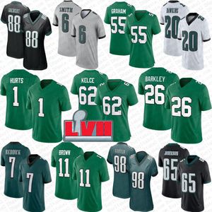 Saquon Barkley 62 Jason Kelce Jalen gör ont i fotbollströjan AJ Brown Devonta Smith Brian Dawkins Haason Reddick Jalen Carter Lane Johnson Goedert Darius Slay Graham