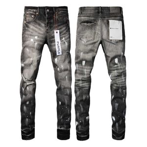 Jeans da uomo viola marca American High Street Distressed Paint 9032