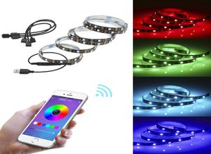 USB Bluetooth Controle LED Strip Light Backlight Aplicação Controle SMD5050 3M 90LED placa nua à prova d'água 100645554320