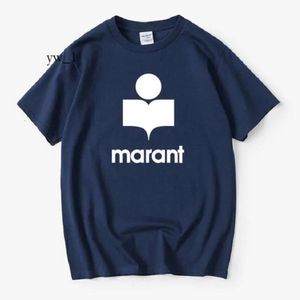 Рубашка Marant Дизайнерская рубашка Мужские футболки Marant Летняя футболка Marant Мужчины Женщины Негабаритная хлопковая футболка Harajuku с круглым вырезом Мужские повседневные футболки Модный бренд 6122