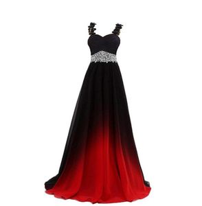 New Sexy 2019 Ombre Crystals Beaded Top Gradient Prom Dresses Gradient Backless Chiffon Homecoming Gown Cocktail Evening Party Gow5111867