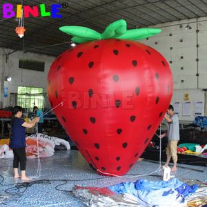 6 mH (20 piedi) Con ventilatore Gonfiabile Gigante Promozionale Fragola Enorme Palloncino Gonfiabile Della Frutta Grande Palla Di Fragola Per La Pubblicità