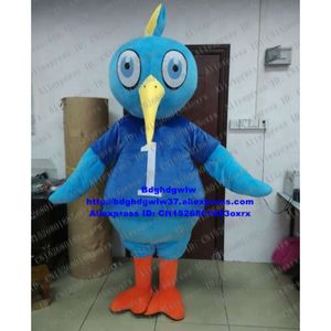Mascot Costumes Blue Kiwi Bird Woodpecker Hickwall Mascot Costume Adult Cartoon Character Outfit Advertisement Promotion Do the Honours Zx2394
