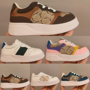 Barn sneakers småbarn plattformskor barn ess klassiska g kid sko flickor brev tryckta sporttränare ungdomar pojkar ebenholts lyxmärke beige vit marin 26-35 euro