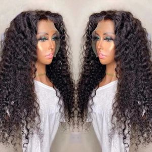 Curly Human Hair Wig Kinky Curly Hair Clousure Human Hair Wigs Curly HD Spets Wig 13x6 Human Hair 5x5 Stängning Wig Baby Hair