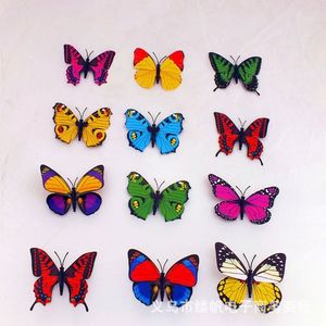 2015 Fridge Magnets 100 Pcs Small Size Colorful Three-dimensional Simulation Butterfly Magnet Fridge Home Decoration 3373