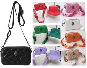 Kurt Geiger Camera Bag skóra zamek błyskawiczny Mini Kensington Torebka Crossbody Cross Cross Body Messenger Bag Purting Torka+kapelusz