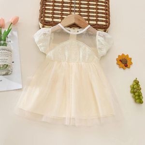 女の子のドレス幼児の女の子半袖レースチュールプリンセスドレスダンスパーティー服6歳の女性夏