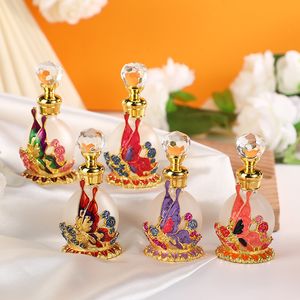 60 X Butterfly Rose Enamel Process Perfume Glass Bottle Empty Spherical 20ML Refillable Cosmetic Decorative Essential Oil Bottle