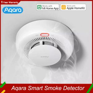 Kontrol Aqara Duman Alarm Dedektörü Sensörü Zigbee Homekit Xiaomi Mi Home App ile Son derece Hassas Duman Konsantrasyonu Algılama Çalışması