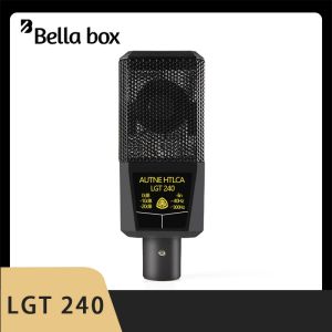 Microphones LGT 240 Professional Condenser Recording Microphone Studio Mic for Smartphone PC Laptop Realtime Monitoring Vlog Live Gaming