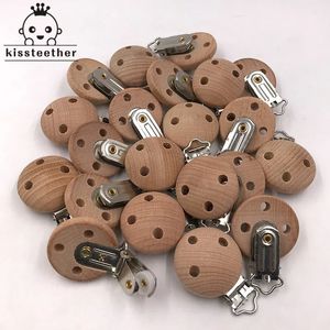 20 pz Clip per ciuccio in legno Accessori per allattamento Faggio s Masticabile Dentizione Fai da te Catene per ciuccio Massaggiagengive per bambini 240307