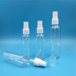 100 st/parti gratis frakt 50 60 100 120 150 ml klar återhämtningsbar plastspray parfymflaskor tomma kosmetiska glrgp