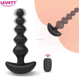 Giocattoli anali Vibratori anali senza fili Perline Butt Plug Giocattoli del sesso per gli uomini Gay Dildo Masturbatori Prodotti del sesso Massaggiatore della prostata plug anale femmeL2403