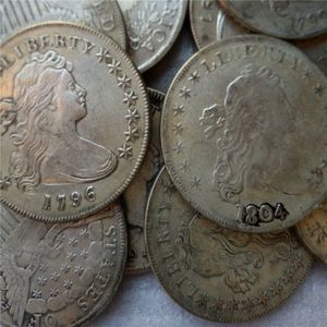 Stany Zjednoczone Drapowane dolara 11 szt. 1794-1804 Monety Kopiuj Archaize Old Looking Us Mones Mosiężne rzemiosło Monety S200O