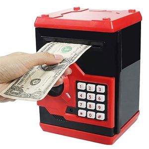 Elektronisk spargris Safe Money Box For Children Digitala mynt Kontant Saving Safe Deposit ATM MASKINE Present för barn LJ2012284G