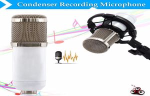 Pro Condenser Mikrofon BM800 Studio Dynamika Dynamiczne mikrofon Biały uderzenie kabel Kabel szyny 9834042