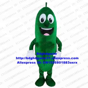 Mascot Costumes Green Cucumber Cuke Cusumber Towel Gourd Loofah Luffa Melon Mascot Costume Character Farewell Banquet Wore Beautiful Zx2543