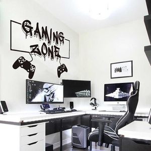 Graffiti Gaming Zone Comer Sleep Game Controller Video Game Adesivo de Parede Boy Room Play Room Gaming Zone Decalque Quarto Vinil 2102891